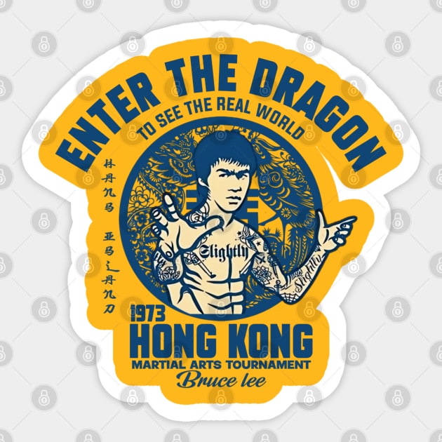 Enter the Dragon Han's Island Sticker by The seagull strengths